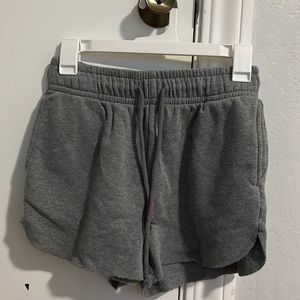 Grey sweat shorts (size small)